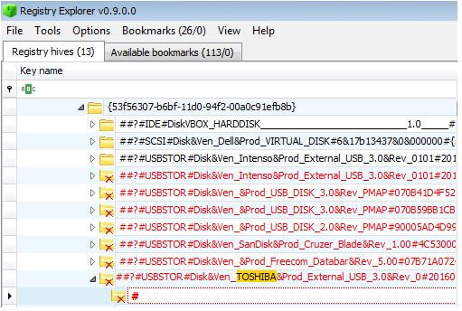 Анализ значения ключей реестра с помощью Registry Explorer