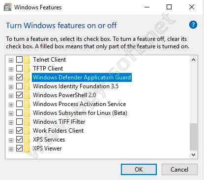 включение Application Guard Windows 10