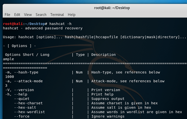 Запуск Hashcat в Kali Linux