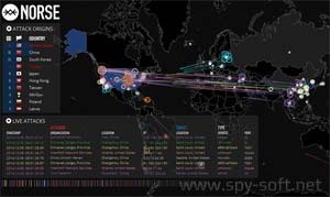 Мировая карта угроз в реальном времени от Norse-Corp