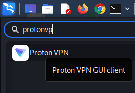 Использование Proton VPN Kali Linux
