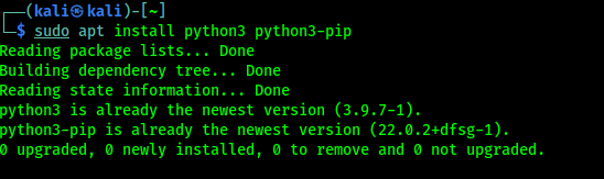 Установка python 3 на kali linux