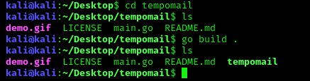 Установить временную почту TempoMail Kali Linux