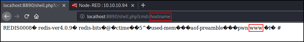 Ответ команды hostname