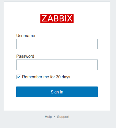 Авто­риза­ции Zabbix